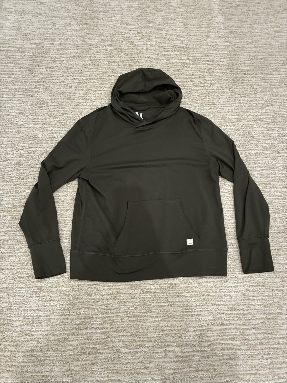 Vuori Women’s Dark Olive Hooded Pullover Size Medium